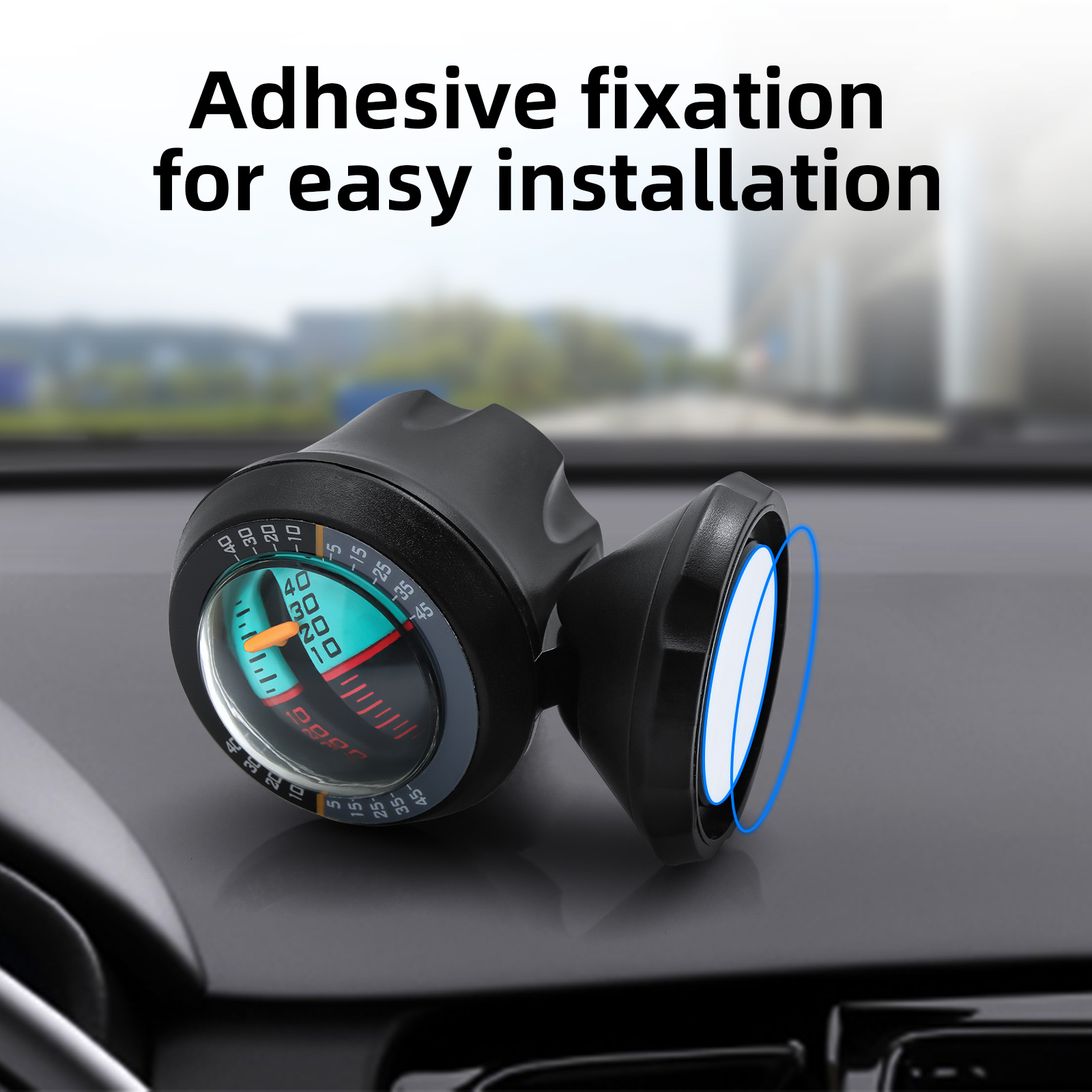 HD bussola per auto ad alta precisione inclinometro misuratore di pendenza declinometro per veicoli strumento di ricerca sfumato accessori per auto