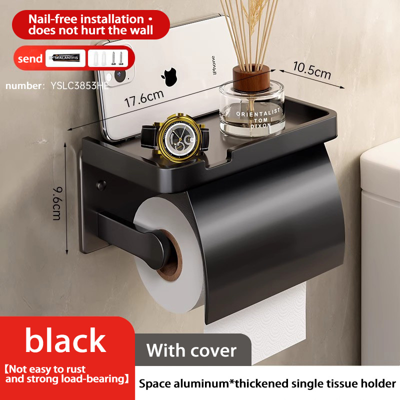 Bathroom Water Tissue High Capacity Case Accessories Phone Storage Box Roll Toilet Paper Holder Kleenex Floating Wall Shelves: Burgundy