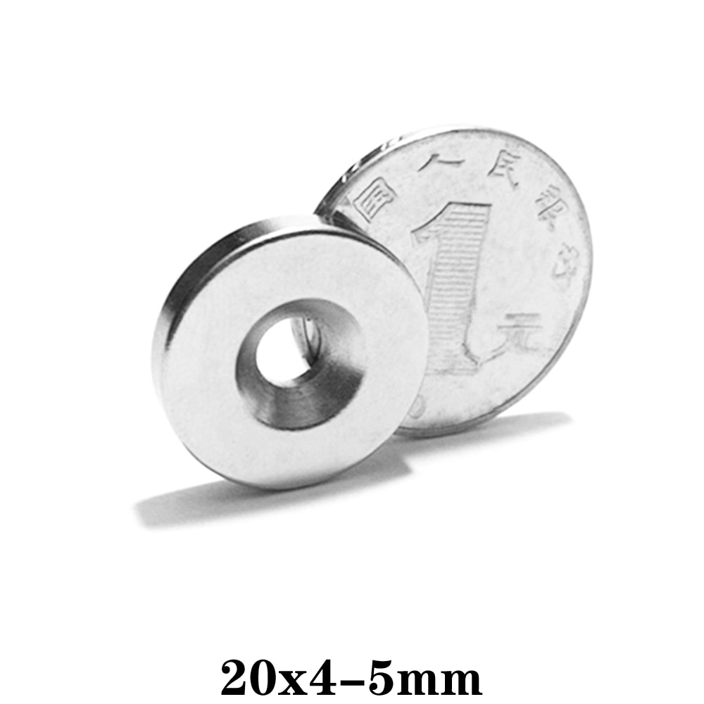 5 ~ 50 Stuks 20x4-5 Mm Krachtige Magneten 20*4 Mm Gat 5 Mm Kleine Permanente Ronde Verzonken Neodymium magnetische Magneet 20x4-5mm 20*4-5