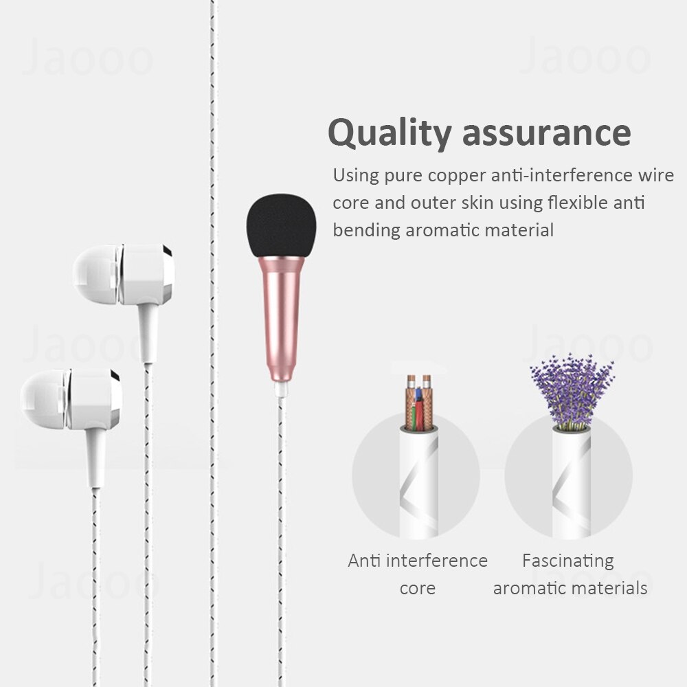 4Color Handheld Mic Portable Mobile Phone Song Mini Microphone Wire Microphone Headset Earphones with microphone