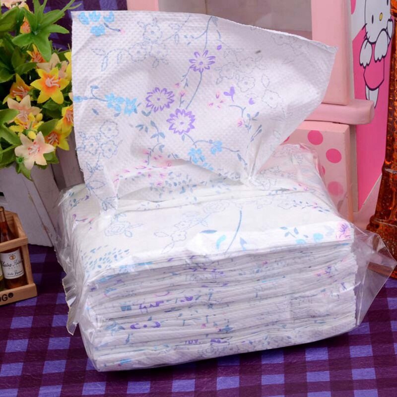 180 serviettes en papier à fleurs et en rotin, imprimées en couleur, mouchoirs en papier, serviettes de table, pagaie en bois