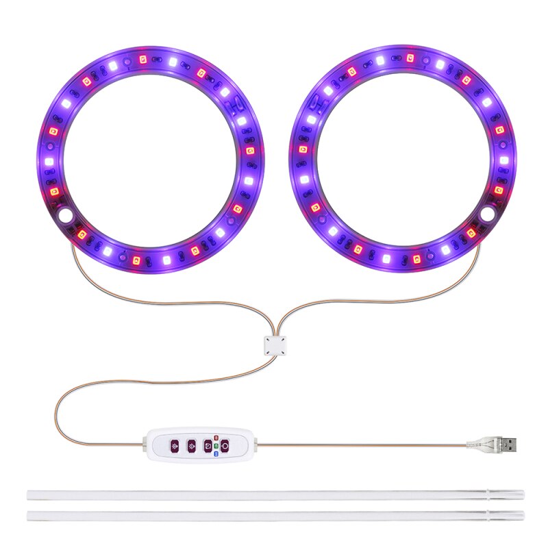 Luz LED de espectro completo para cultivo de plantas, lámpara Phyto Grow, USB, 5V, iluminación para crecimiento de plantas de interior: 10