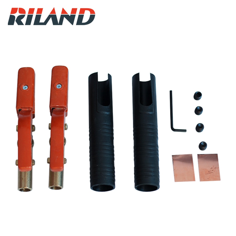 RILAND 300A Electrode Holder 2 Pieces Stick Welding Rod Copper Mini Cable Welding Clamps Stinger Clamp Tool Heat Resistant