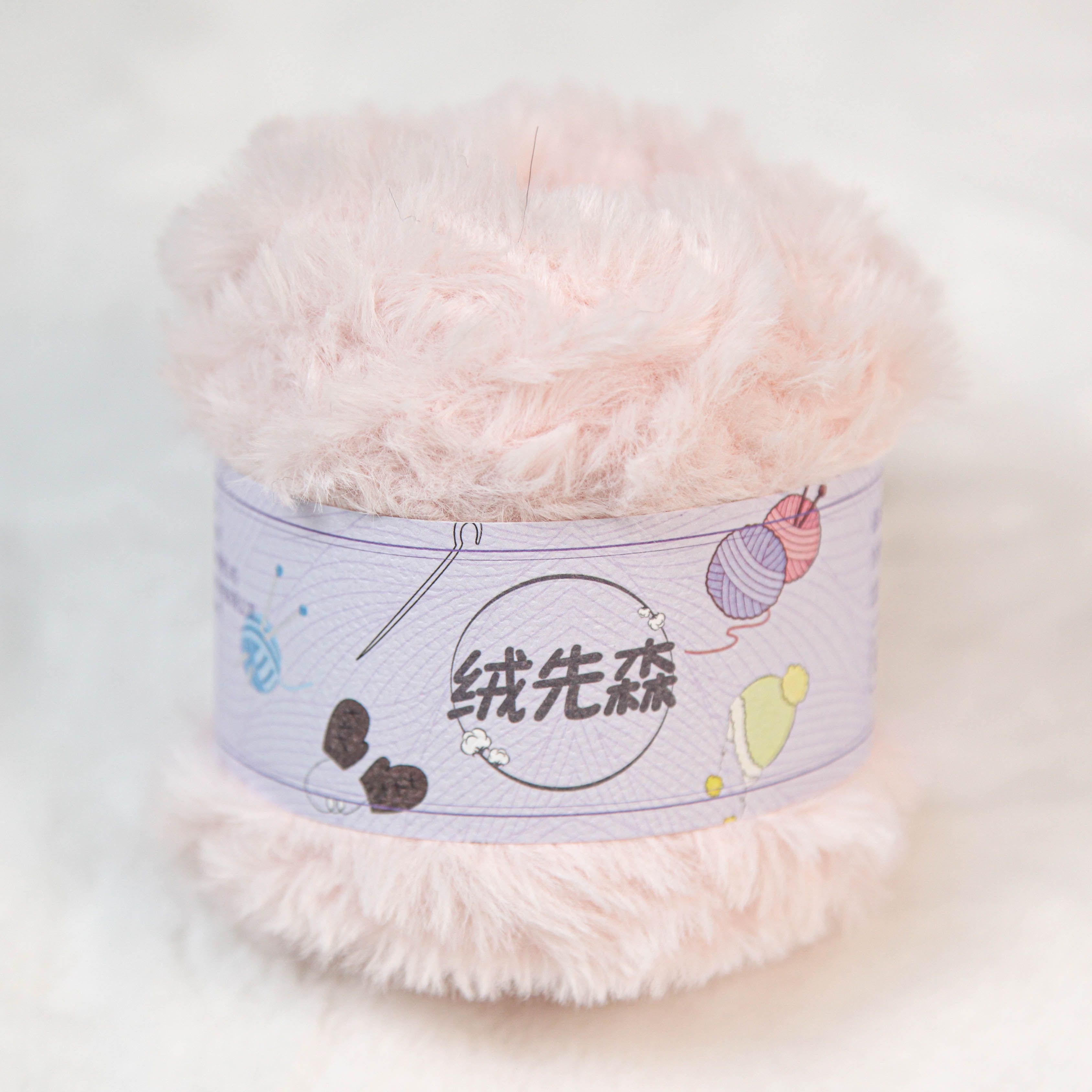 Fur Thread Imitation Mink Fur 50g Solid Colored Fur Yarn Crochet Rod Needle DIY Handmade Knitted Hat Scarf Doll Mat Woolen Ball: army green