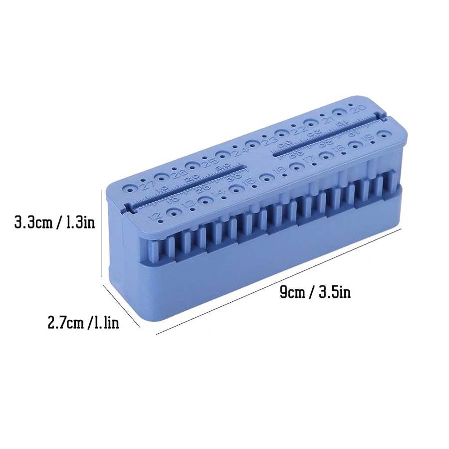 Regla endodóntica Dental de plástico, herramienta de medición, Mini endodoncia, Autoclavable, 1 unidad