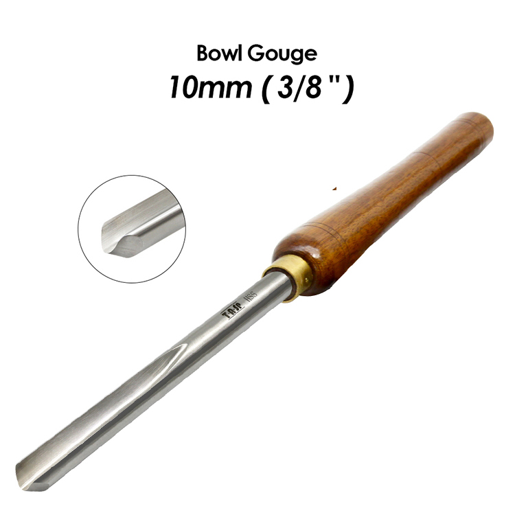 TASP HSS Wood Turning Chisel Spindle Bowl Gouge Woodturning Tools Lathe Accessories with Walnut Handle for Woodworking Hobbies: Yellow
