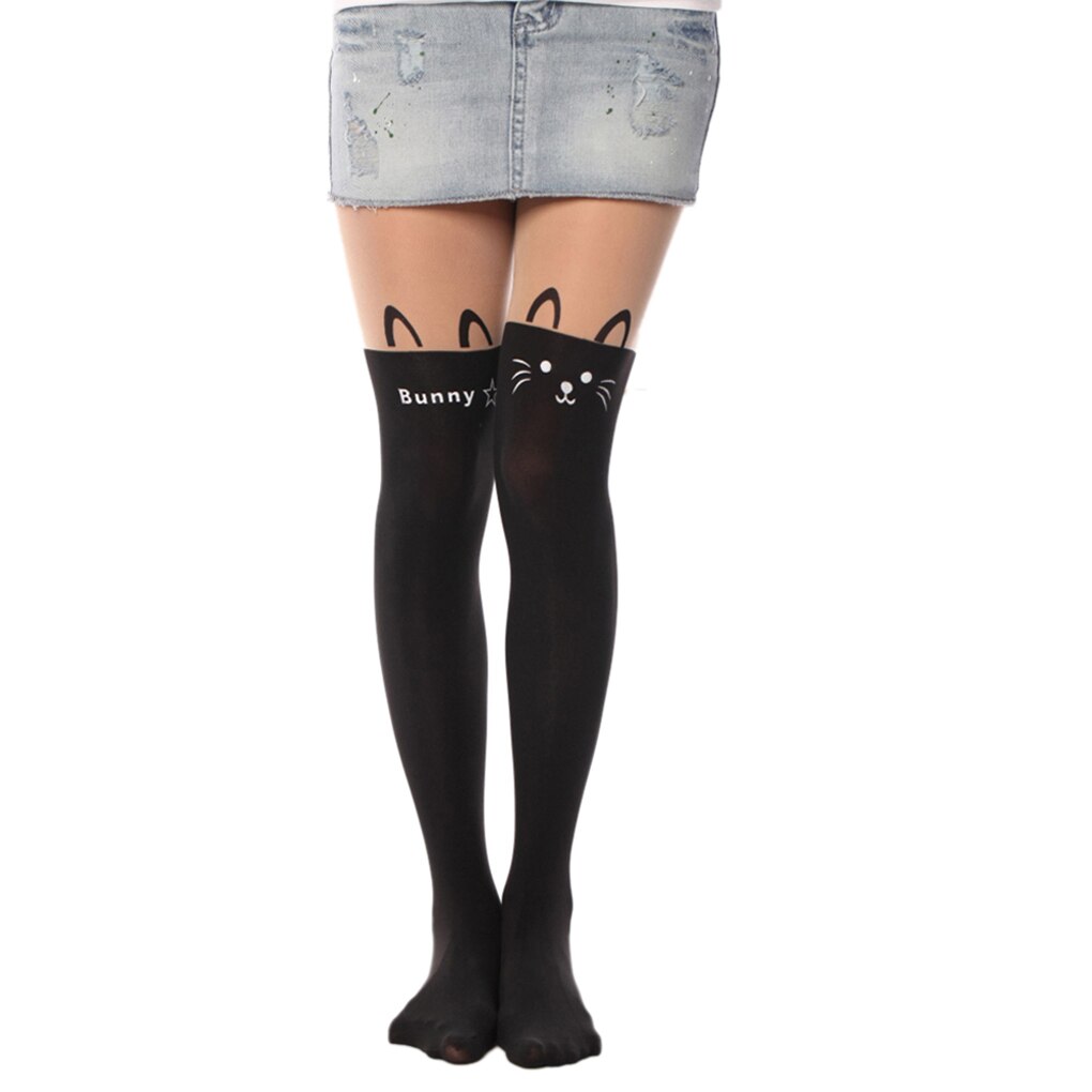 Katten tatoeage cartoon 18 stijl herfst winter nep kousen vrouwen meisje: No 9