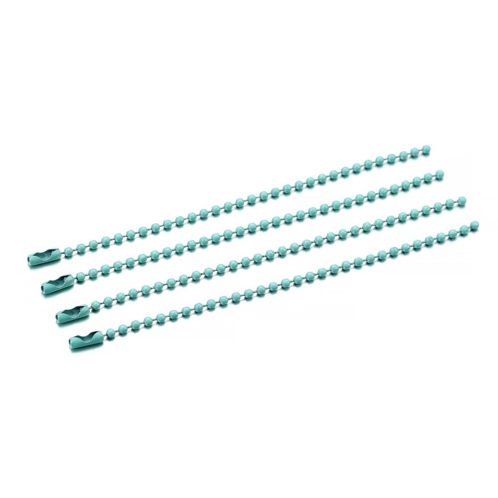 20 sztuk/paczka Multicolor metalowa kula łańcuszki z koralików Spry malowane breloczki klucz wisiorki złącze dla DIY brelok tworzenia biżuterii: lake green