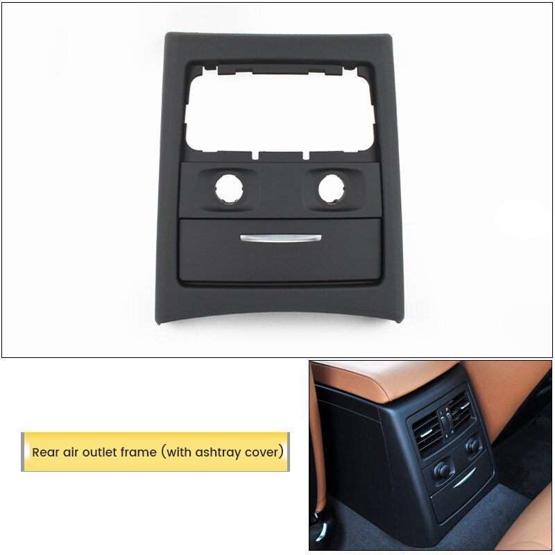 Samochodowa tylna kratka wentylacyjna AC zewnętrzna rama popielniczka pokrywa tapicerka zamiennik dla-BMW 3 seria E90 E91 2005-2012: Niebieski