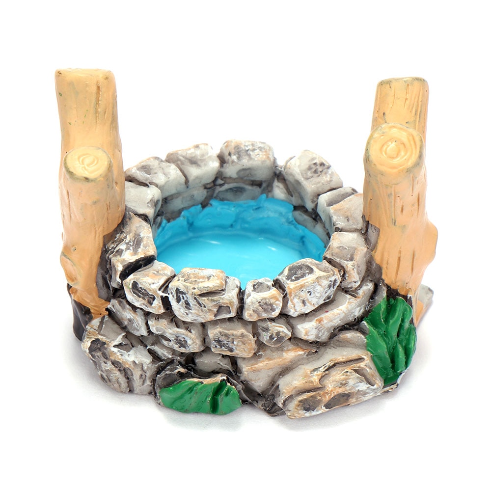 Diy miniatyr mini vattenpool fe trädgård gräsmatta prydnad för berg dockskåp heminredning hantverk