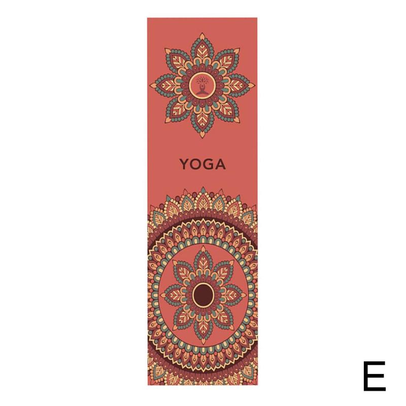 30*100cm yoga sportshåndklæde sport hurtigtørrende håndklæde tyndt yogasæt trykt håndklæde: E