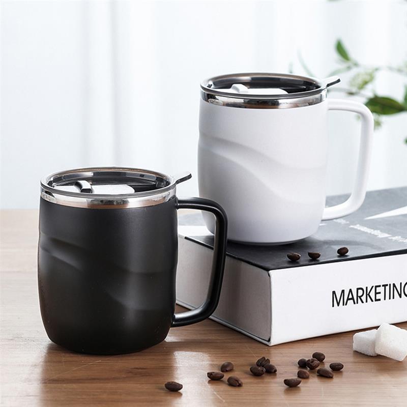 Stainless Steel Insulated Coffee Mug with Sliding Lid Vacuum Travel Mug with Handle Camping Tea Flask for Cold Drinks