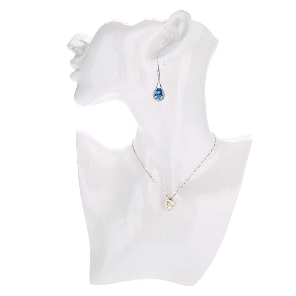 Jóias manequim cabeça acessórios colar brinco titular cabeça jóias busto para brinco exibição molde suporte modelo rack de exibição: WHITE
