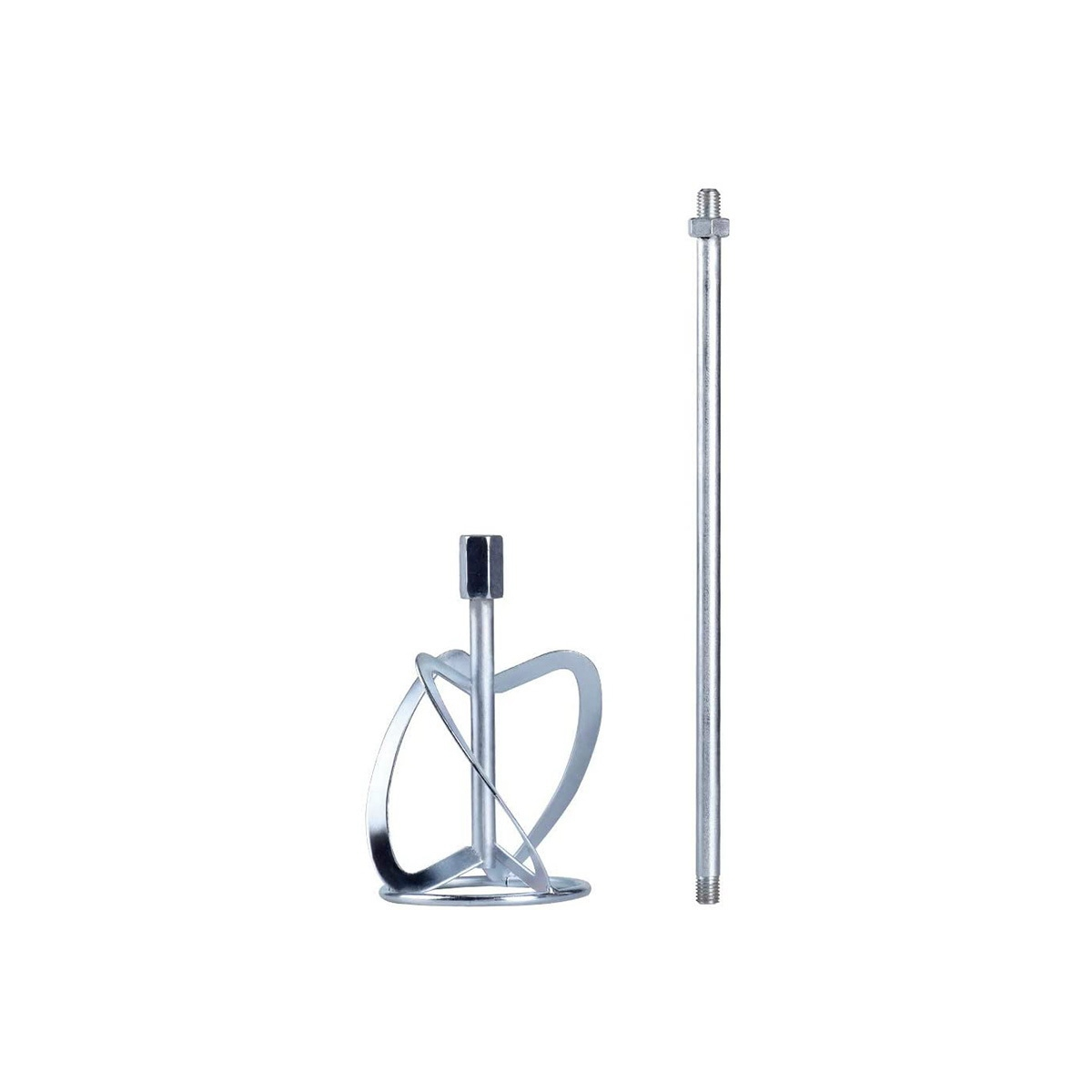 Verf En Modder Mixer Roeren Staaf Voor Boor Roermachine Mengstaaf Betonmortel Mixer, Zilver