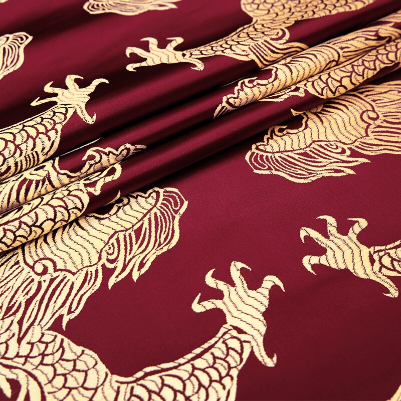 Drage mønster tøj stof brokade jacquard silke stoffer materiale til syning af cheongsam kimono og taske: 2