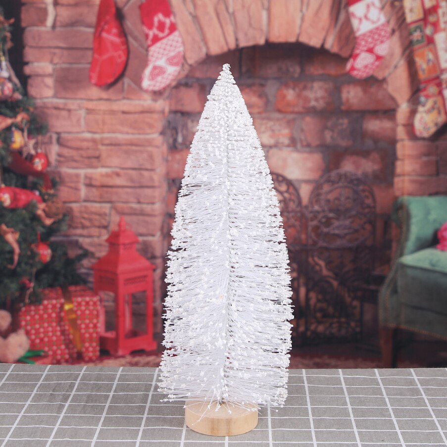 Mini sapin de noël blanc, 1 pièce, décorations de Table pour nouvel an, petit sapin de noël en pin, de fête