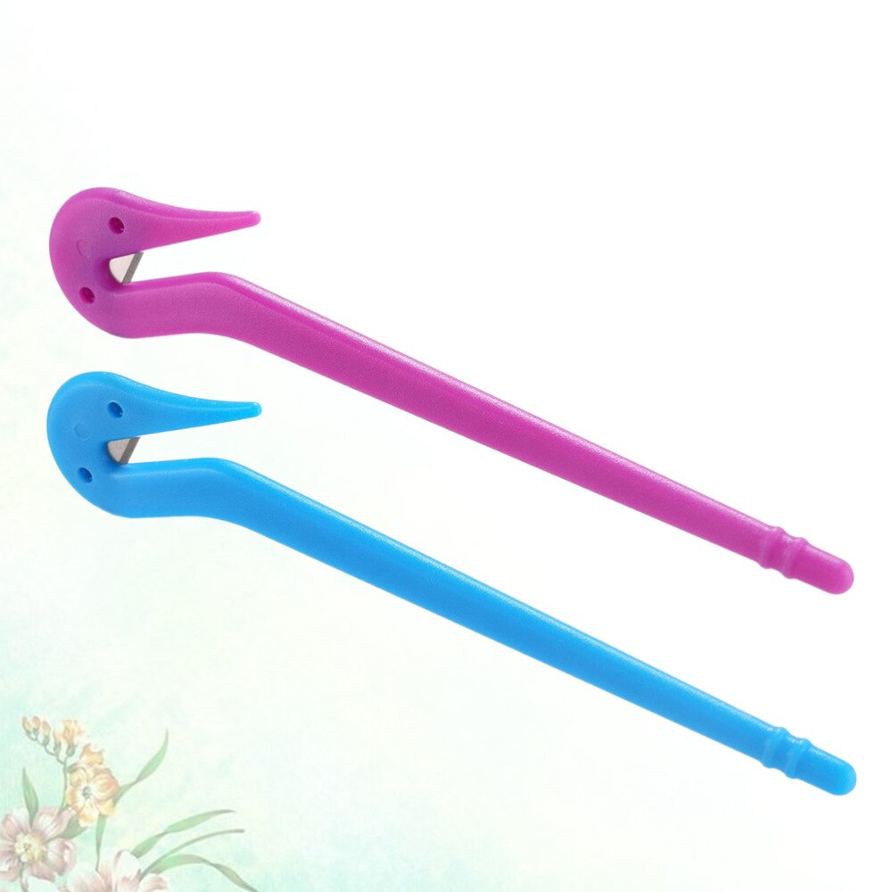 2pcs Elastic Hair Band Cutters Disposable Rubber Band Remover Pain Free Hair Ties Removing Tool (Mixed Colors): Assorted Color 2PCS