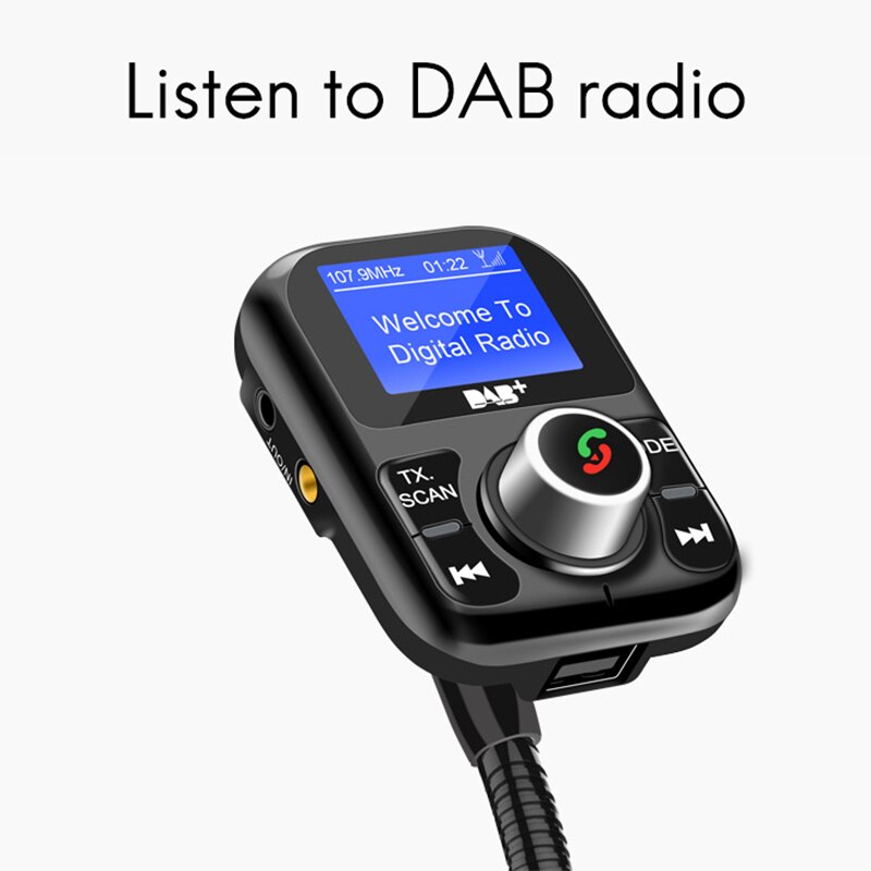 Adaptador de Autoradio para coche, Radio Digital con Bluetooth, manos libres, Transmisor FM, recarga USB, Musk Play