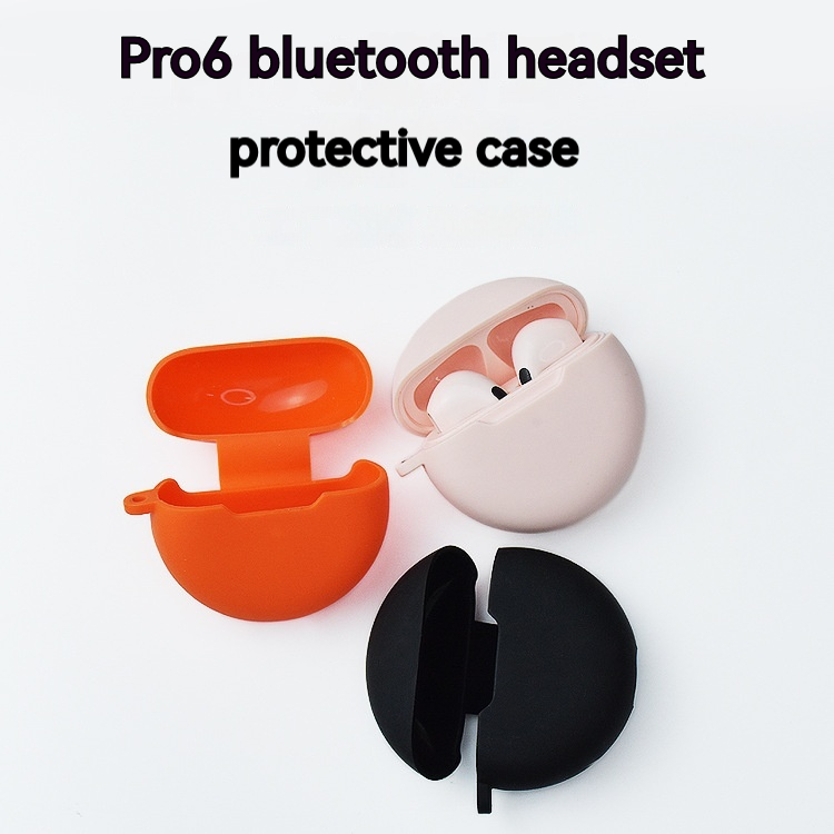 Funda para auriculares PRO 6, llavero de silicona, accesorios protectores anticaída, auriculares inalámbricos Pro 6, auriculares Bluetooth