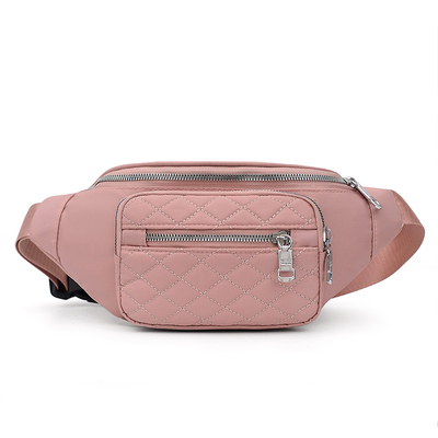 Vento Marea Waist Pack For Women Casual Nylon Waterproof Chest Handbag Pillow Belt Shoulder Bag Sport Travel Red Purses: PINK BELT BAG