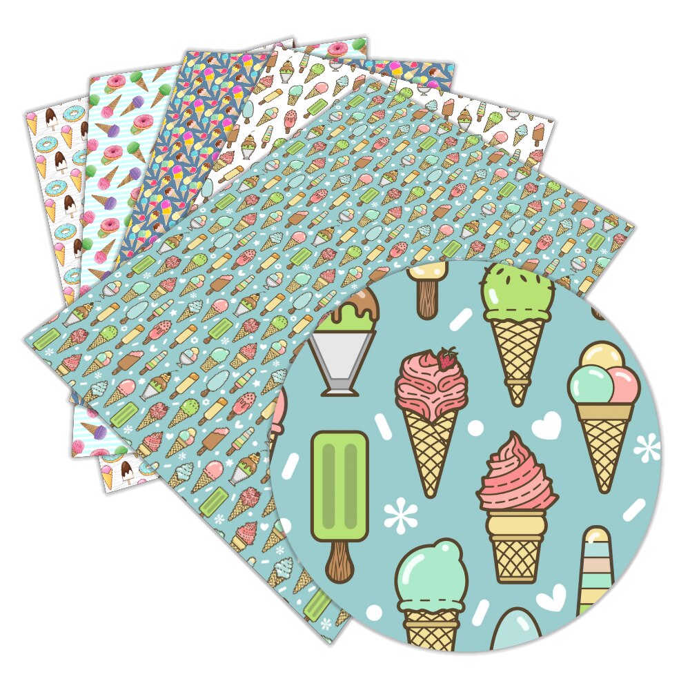 30 cm x 136 cm dessertmønster trykt hårsløyfe i kunstskinn gjør-det-selv dekorasjonshåndverk  l081 l082 l086 l087 l099 l100