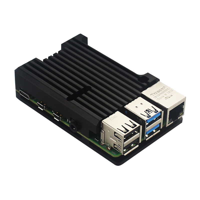 Himbeere Pi 4, Aluminiumlegierung, Metallgehäbenutzen, Lüftergehäbenutzen, Himbeere Pi 3, Dual-Lüftergehäbenutzen, Optional für RPi 4B 3B Plus 3B: Grün