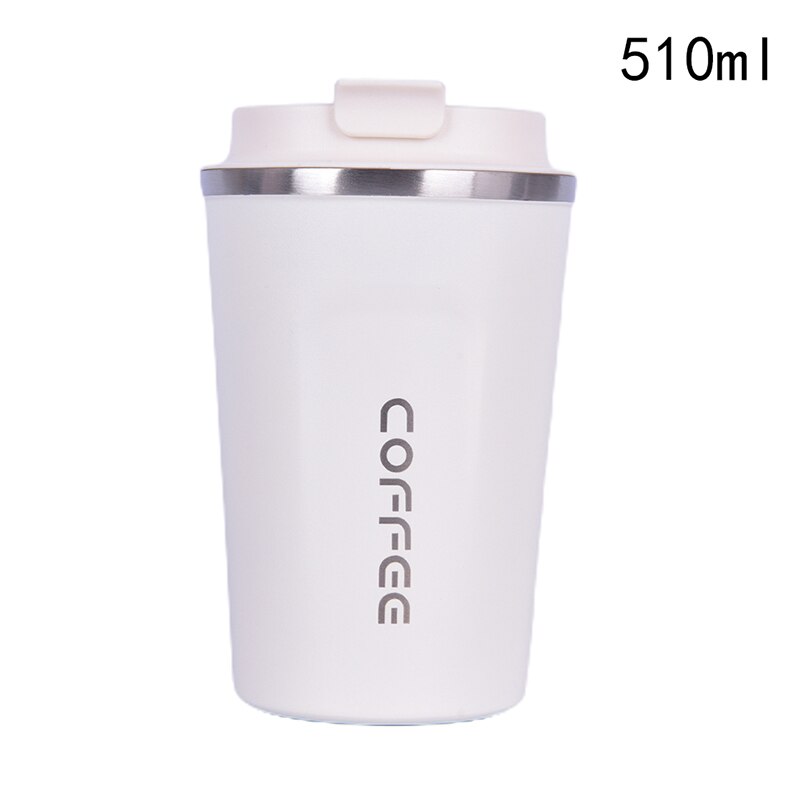 Taza de café de acero inoxidable, termo grueso grande para coche, Taza Termo de viaje, termo para , 380/500ML: 10