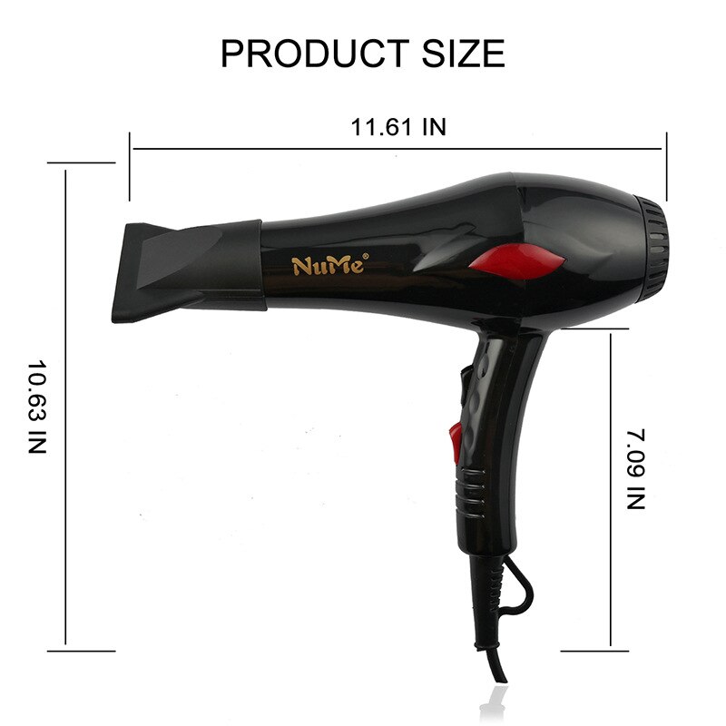 High Power Electric Hair Dryer Salon 3 Speed 2 Heat Hairdressing Household Blow 2000W Salon Blow Dryer US EU Plug