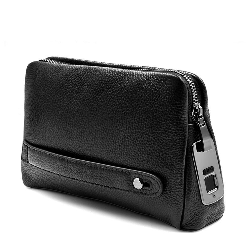 Sacs pour hommes sac à main en cuir homme portefeuilles d'argent Long pochette de téléphone portable hommes sac de messager Anti-vol hommes sacs à main d'empreintes digitales