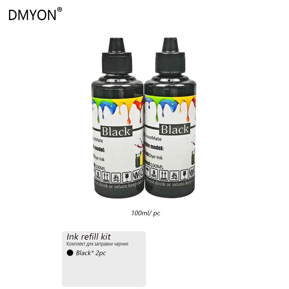 DMYON PGI550 CLI551 Ink Refill Kit Compatible for Canon PIXMA IP7250 MG5450 MG6350 MG7150 MG6450 MG5550 MX925 MX725 Printer: 2 black