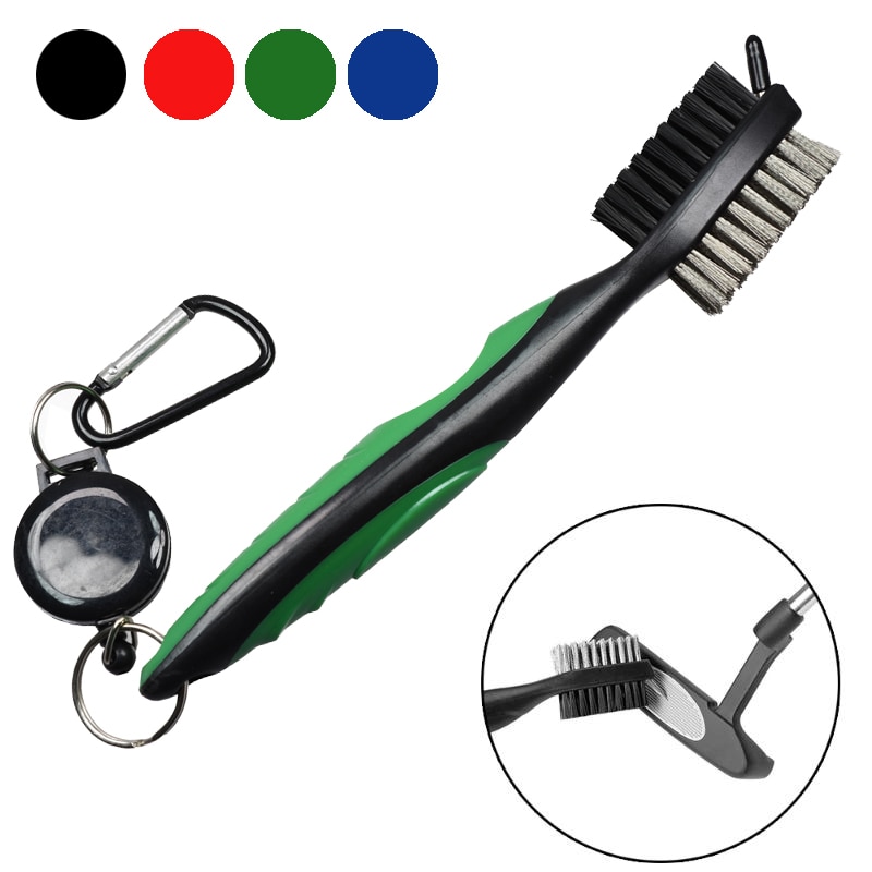 Golf Club Brush Golf Groove Reinigingsborstel 2 Zijdig Golf Putter Wedge Bal Groove Cleaner Kit Schoonmaken Tool Golf Accessoires