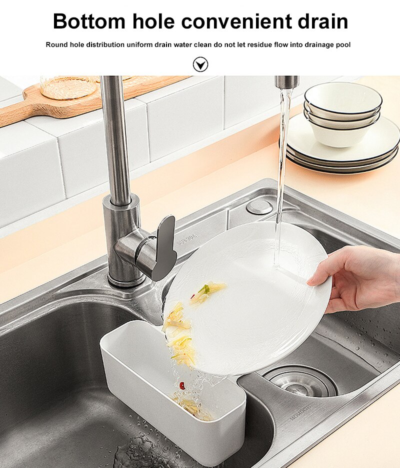 Kitchen Accessories Utensils Organizer Snap Multifunct Sink Soap Sponge Holder Kitchen Hanging Drain Basket Case Kitchen Gadgets