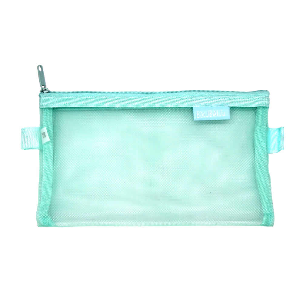 Transparent pennfodral mesh pennväska för barn flickor kontor skolmaterial kawaii brevpapper nylon pennfodral: 332