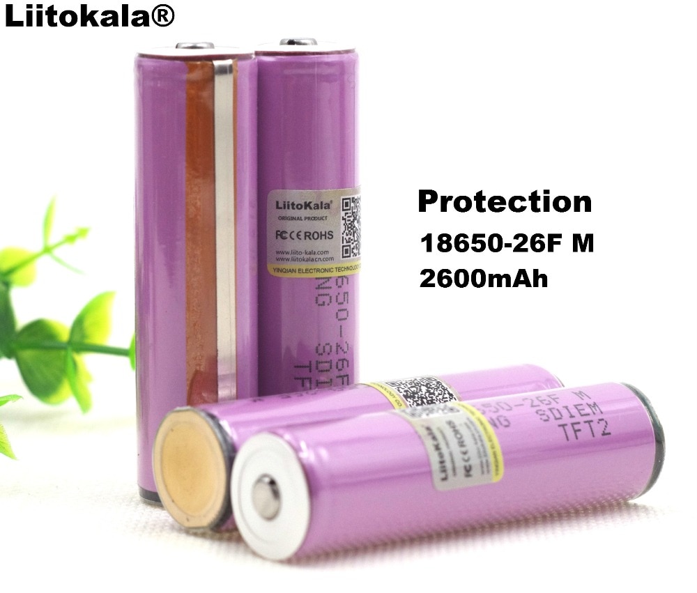 Liitokala Originele 3.7V 18650 2600AMH ICR18650-26F Lithium Batterij Oplaadbare Batterij Bescherming Printplaat voor