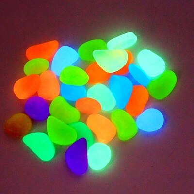 100/200 Stuks Tuin Decoratie Lichtgevende Steen Gloeit In Dark Decoratieve Steentjes Outdoor Aquarium Decoratie Pebble Aquarium