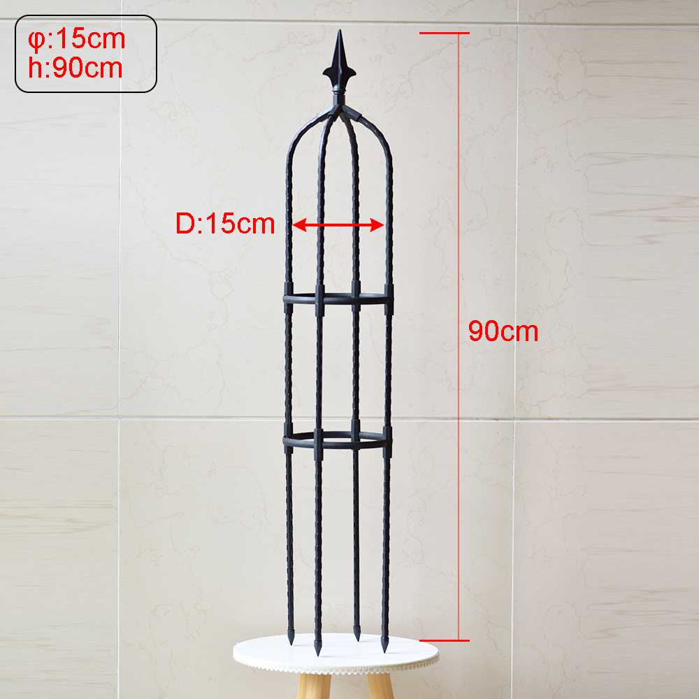 Plant Klimrek Outdoor Bloem Stand Tuin Obelisk Trellis Draagbare Plant Ondersteuning Toren Europese Bloem Stand: Bruin