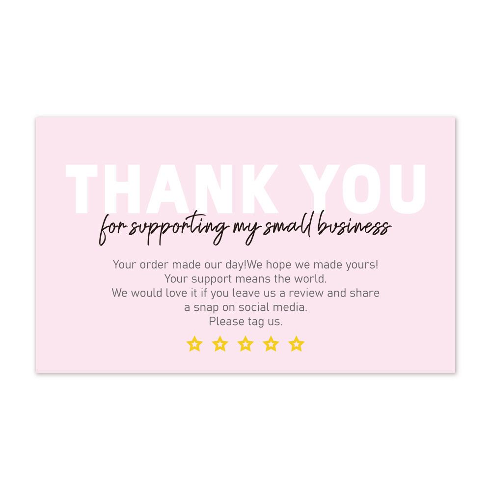 30Pcs Dank U Voor Ondersteunende Mijn Kleine Visitekaartjes Marbling Bedankt Cardstock Cadeaupapier Pakket Insert: Type 6