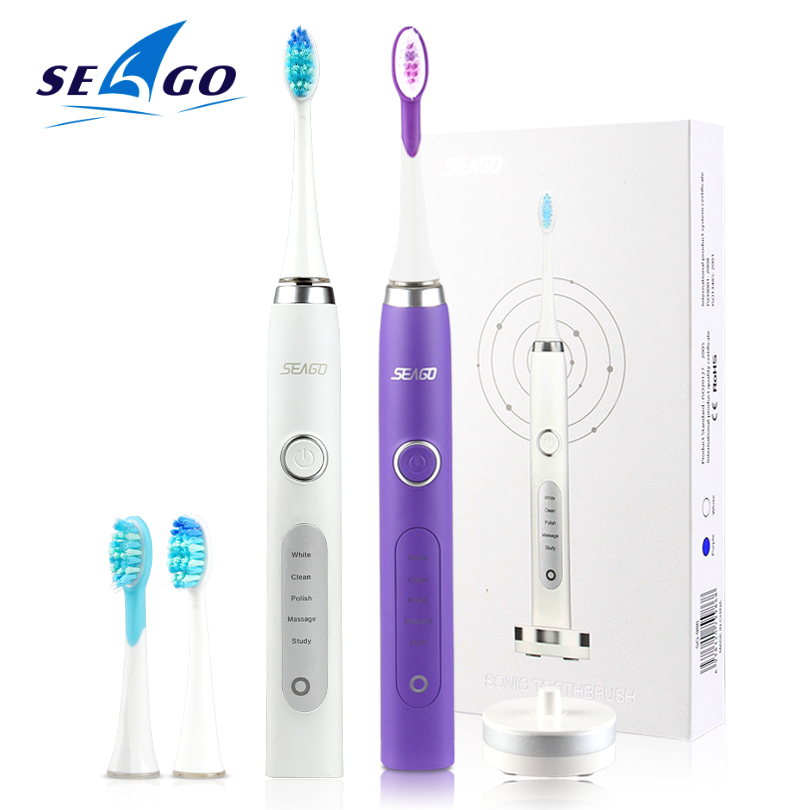 SEAGO Electric Rechargeable Toothbrush 5 Brushing Mode Dental Electric Brush Sonic Tooth Brush Whiten Teeth Automatic Toothbrush