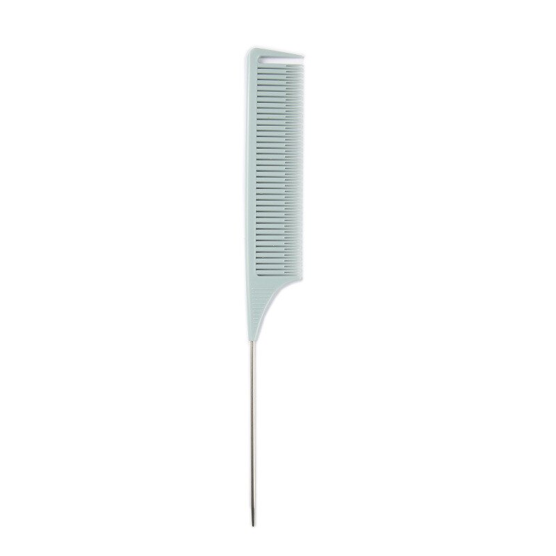 5 Farben Optional Plastik Haar Farbstoff Kamm Heimat Salon Weberei hervorheben Folierung Haar Kamm Bürste lockig Haar Bürste: hell grau