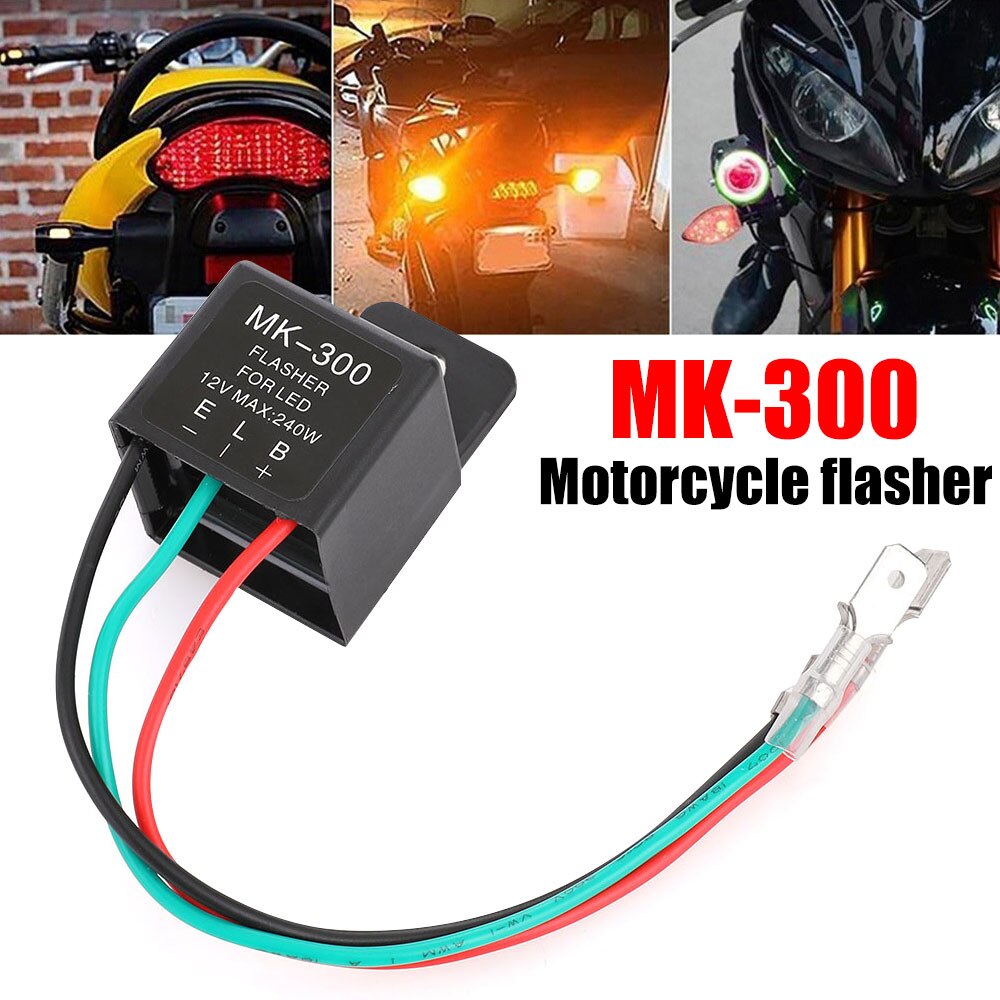 generic 12V LED Motorcycle flasher relay three-wire universal 240W max