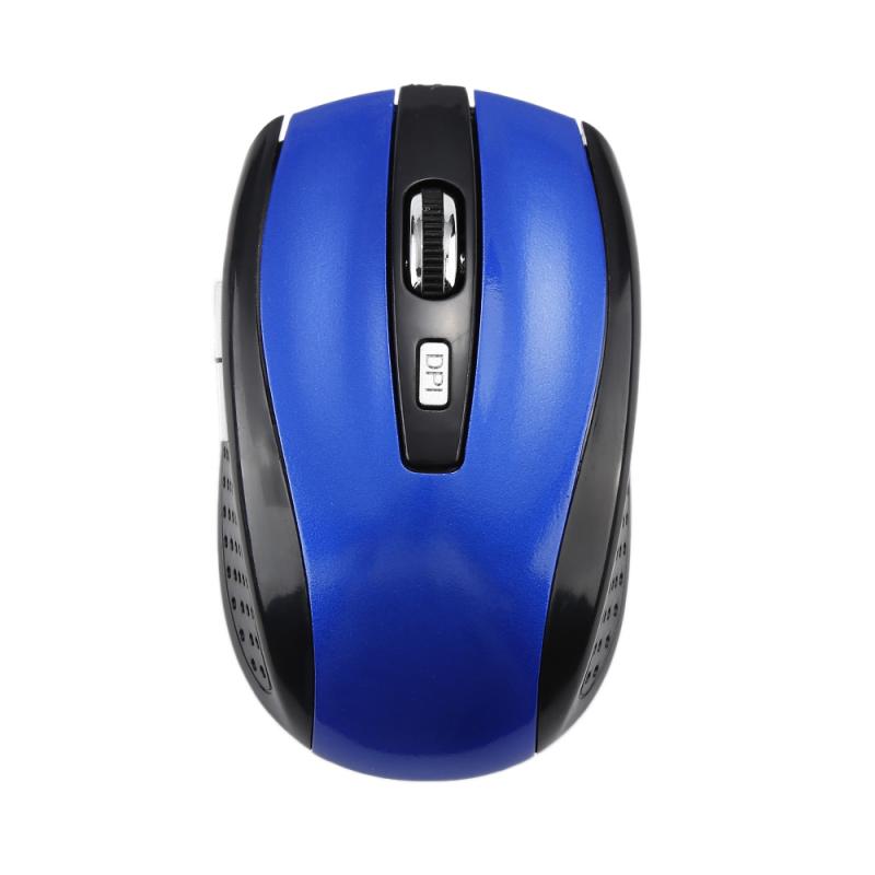 Gaming Muis 2.4Ghz Usb Draadloze Muis 1600Dpi 6 Knoppen Optische Computer Muizen Professionele Gamer Mouse Voor Laptop Desktop pc: blue