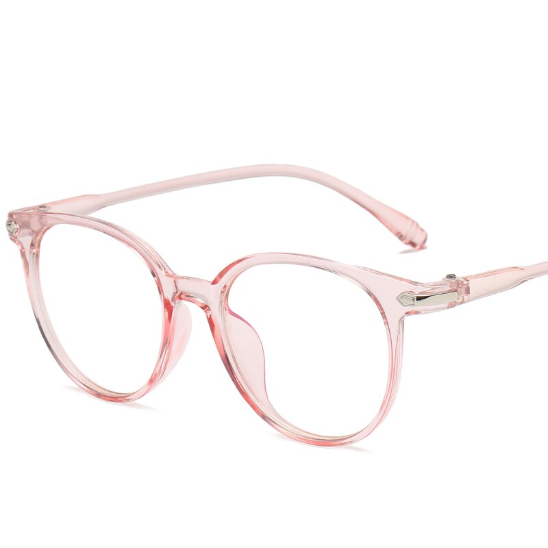 Transparent Lens Optical Plastic Glasses Frames for Women Cat Eye Men Eyeglasses Computer Eyewear Frame Oculos Plastic: clear pink