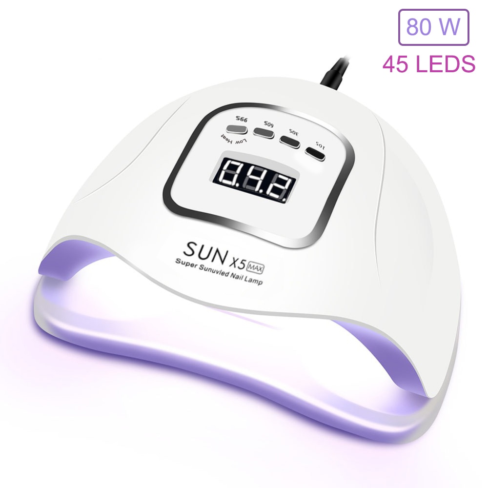 Uv Lamp Voor Nail 80W SUNX5Max Led Nagel Droger Voor Manicure Curing Alle Gel Polish Nail Lamp 45 Pcs led 30 S/60 S/90 S Auto Sensor