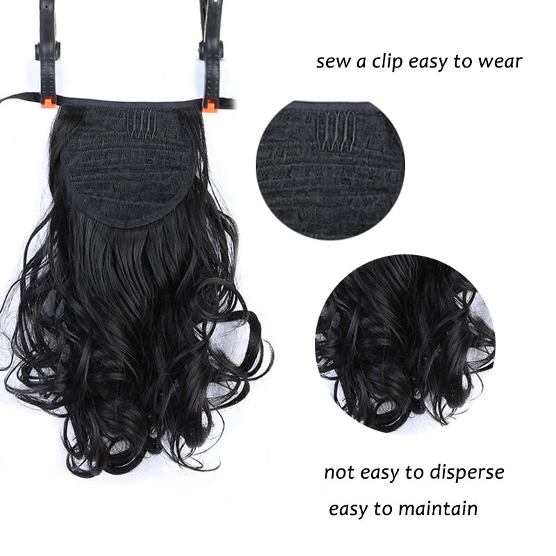 10 "Short curls Clip In Hair Tail False Hair Ponytail Hairpiece With Hairpins Synthetic Hair PonyTail Hair Extensions Curly