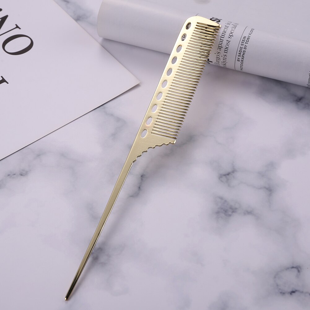 Anti-static Comb Heat-resistant Hairdressing Hair Styling Brush Aluminum Durable Haircut Comb Salon Tools