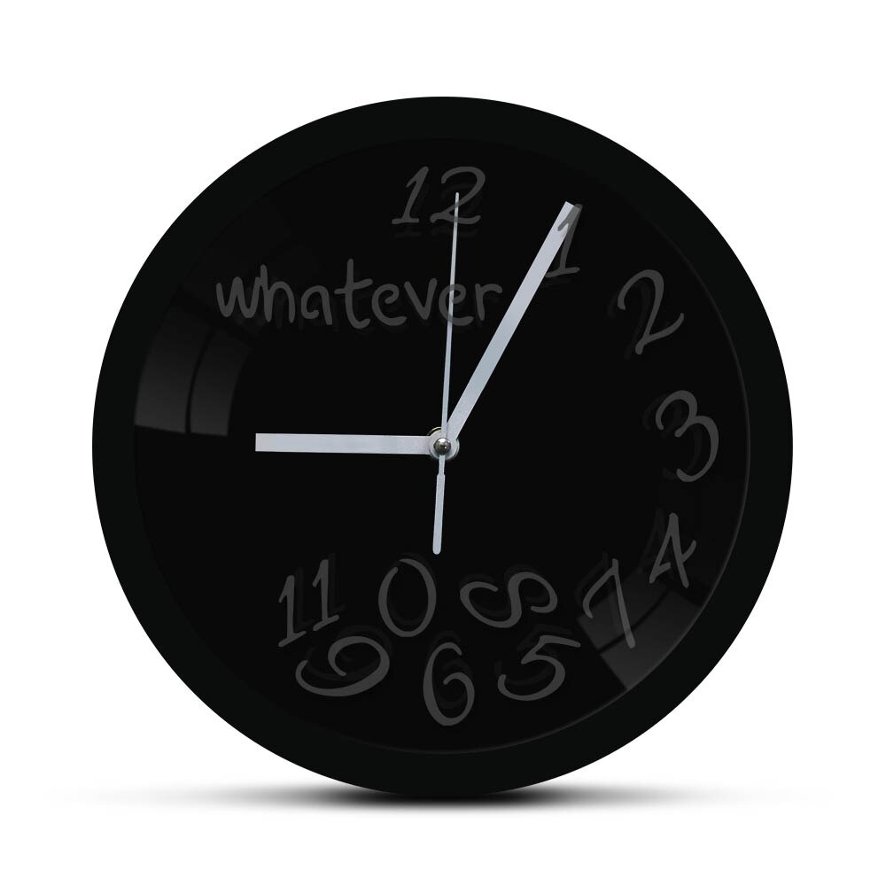 Whatever You Are Late Anyway LED Neon Wall Clock Modern Whatever LED Lighted Time Clock Vintage Illuminated Wall Clock