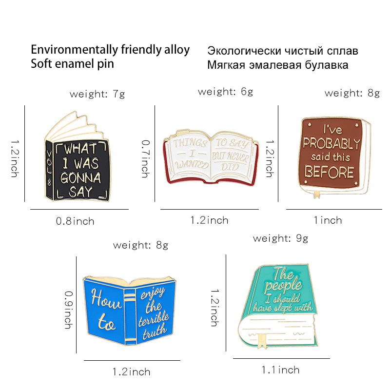Boeken Serie Emaille Pins Wat Ik Was Gonna Zeggen Een Goed Boek Is Altijd Te Korte Grappige Banner Rugzak Broches badges Voor Vrienden