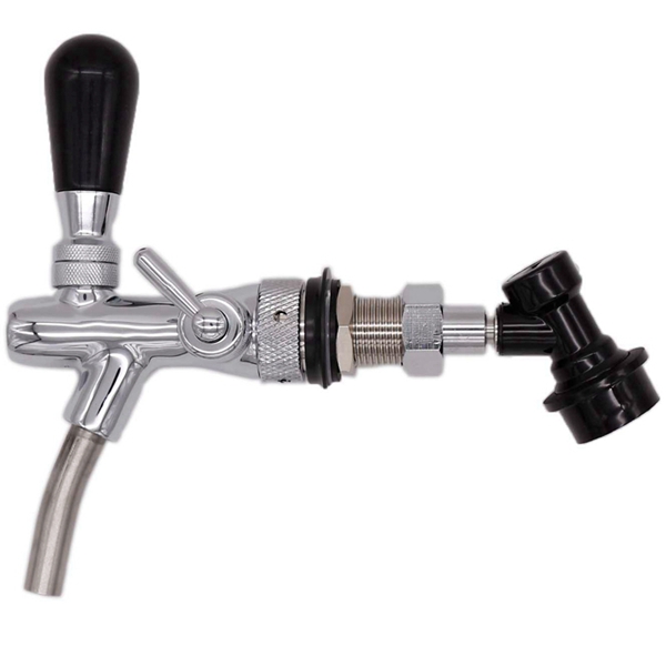 304 Stainless Steel Mini Keg Tap Dispenser with Plastic Ball Lock Disconnects for Mini Craft Beer Growler Homebrew Spear: Beige