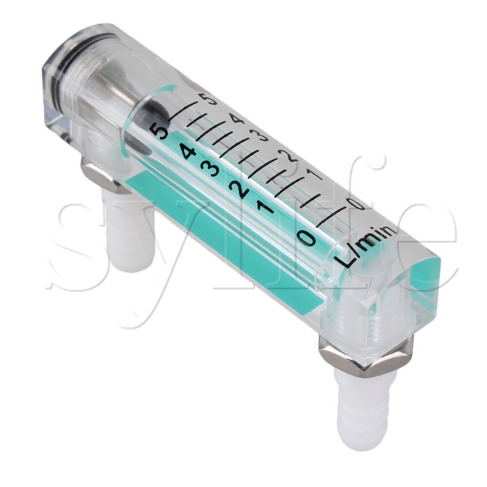 LZQ-1 Oxygen Flow Meter 0-5LPM Acrylic Metal Fitting Gas Air Flowmeter