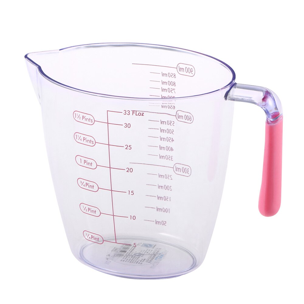 900ml Transparent Measuring Cup with Marking Scales Baking Kitchen Measuring Pitcher Measuring Cup: Default Title
